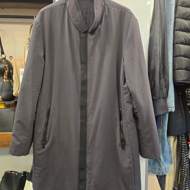 솔리드 옴므 (SOLID HOMME) 히든 버튼 스탠드넥 코트/자켓 