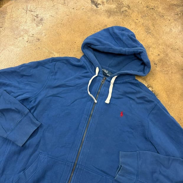 폴로 랄프로렌 블루 후드집업