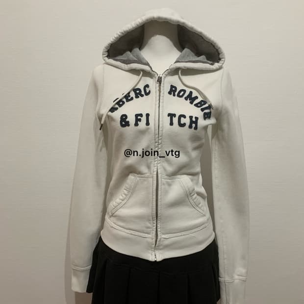 아베크롬비 화이트 후드집업