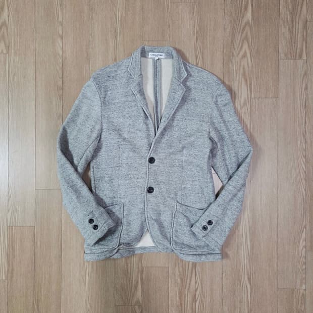 캐브 클로딩 멜란지 그레이 코튼 블레이져 재킷