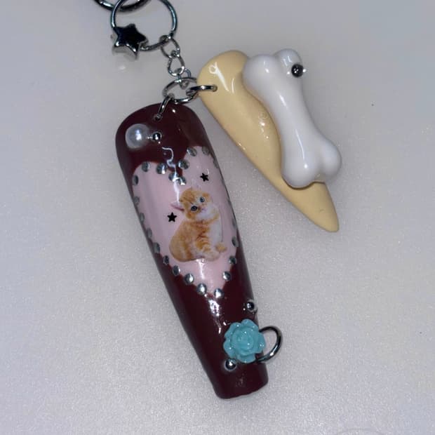 네일 팁 키링 nail tip keyring