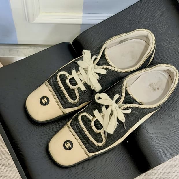 샤넬 80’s 빈티지 데님 코코마크 스니커즈