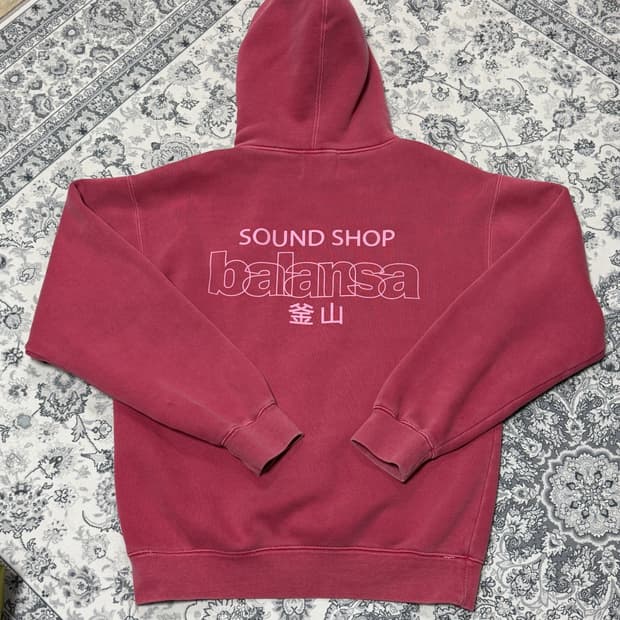 발란사 사운드샵 피그먼트 후드티 M