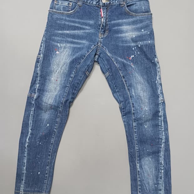 [31] 디스퀘어드2 페인트스팟 바이커진 청바지