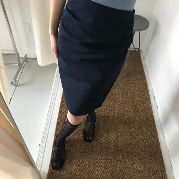 drape cotton skirt
