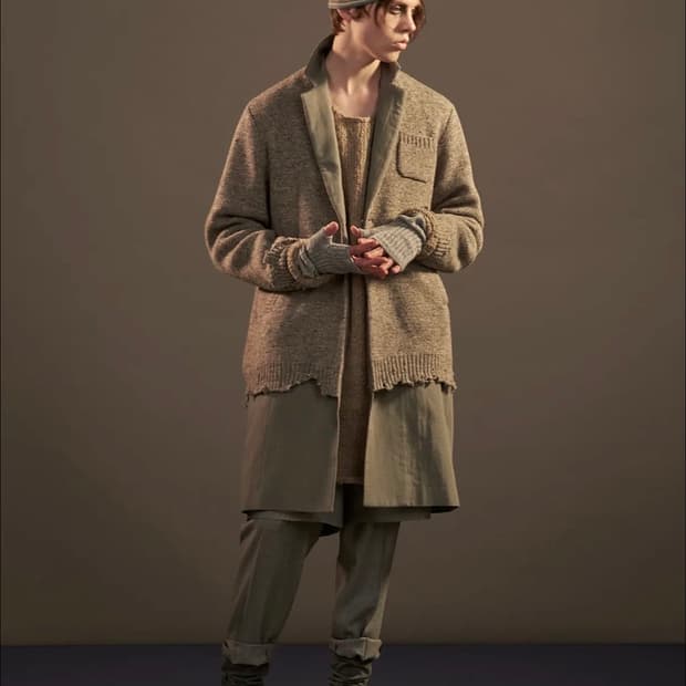 언더커버/17aw 레이어드 니트 코트