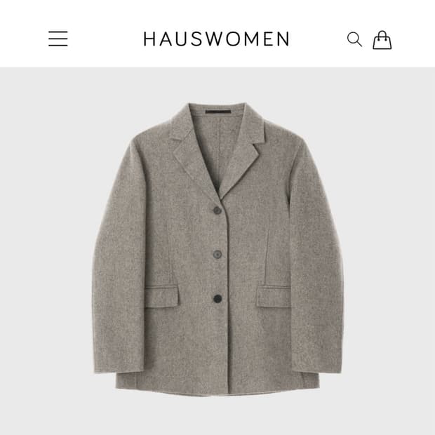 하우스(HAUS) 핸드메이드 3버튼 울자켓 프리사이즈 새상품