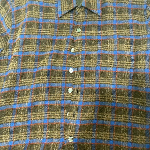 46 아워레가시 어보브 셔츠 브라운 판코우체크 