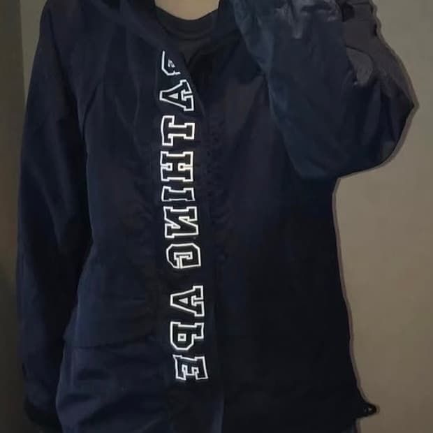 베이프 레터링 스노우보드 자켓