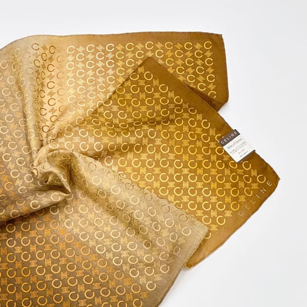 (새상품) celine / 셀린느 실크혼방 쁘띠스카프