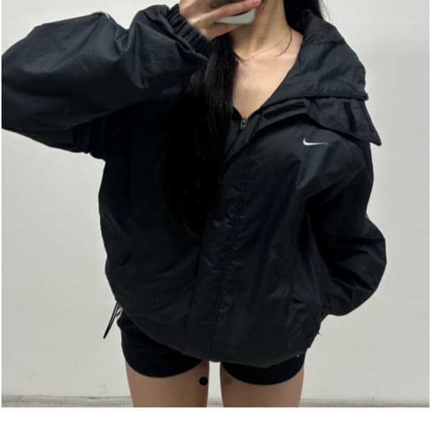 나이키 후드 바람막이 블랙