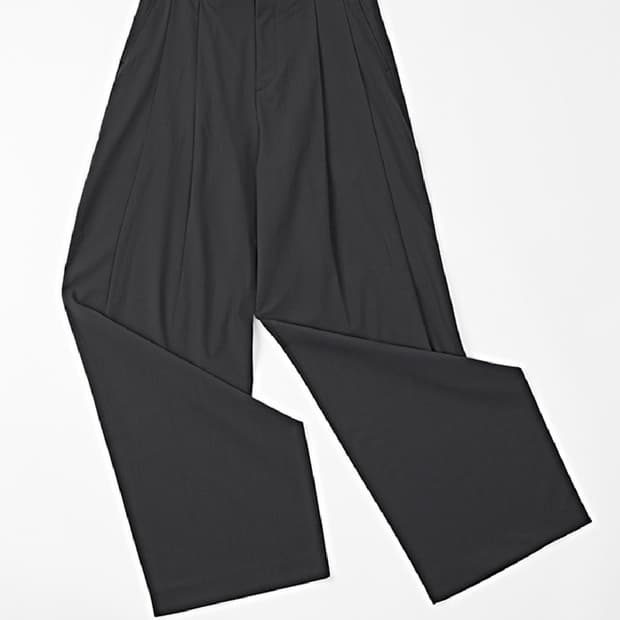 [M]모마디자인 투턱와이드슬랙스 차콜