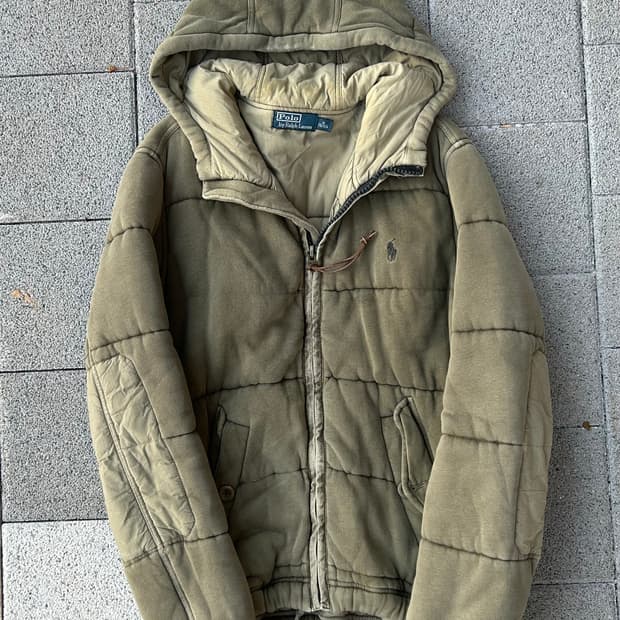 *rare* 2000s polo 폴로 카키 빈티지 워싱 패딩