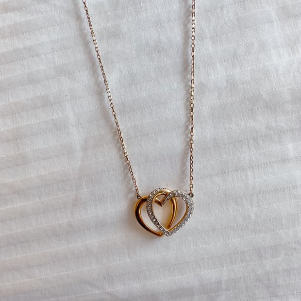 [파격가]스와로브스키 정품 디어 하트 목걸이 네크리스 골드컬러 크리스탈