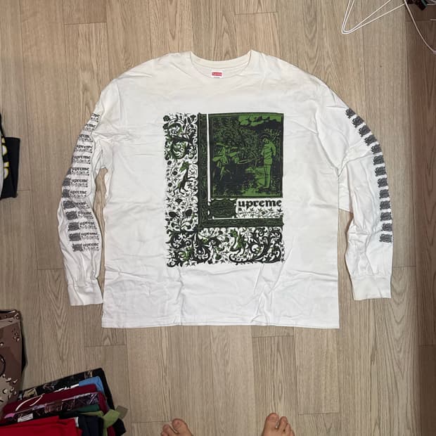 슈프림 24SS 세인트 세바스찬 롱슬리브 화잍