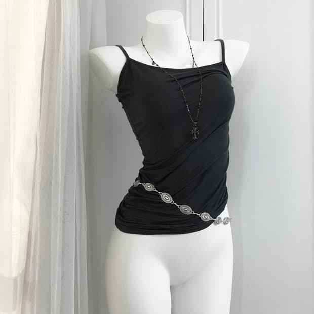 실버 체인 벨트 갸루 y2k