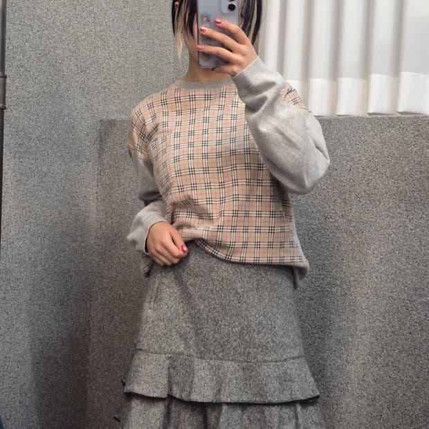 BURBERRY FRILL SKIRT 