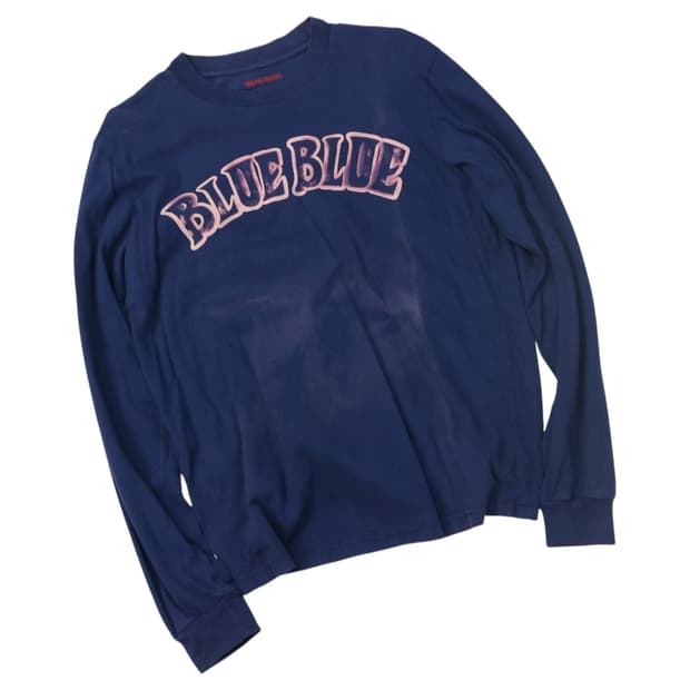 블루블루 재팬 아치 로고 네이비 롱슬리브 티셔츠 (L)