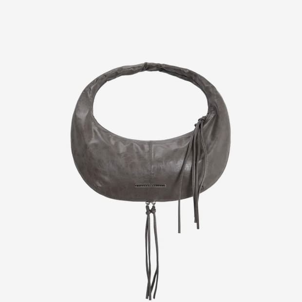 트리밍버드 Zipper Finishing 미니 호보백 그레이