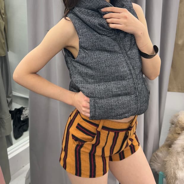 갭 크롭패딩조끼