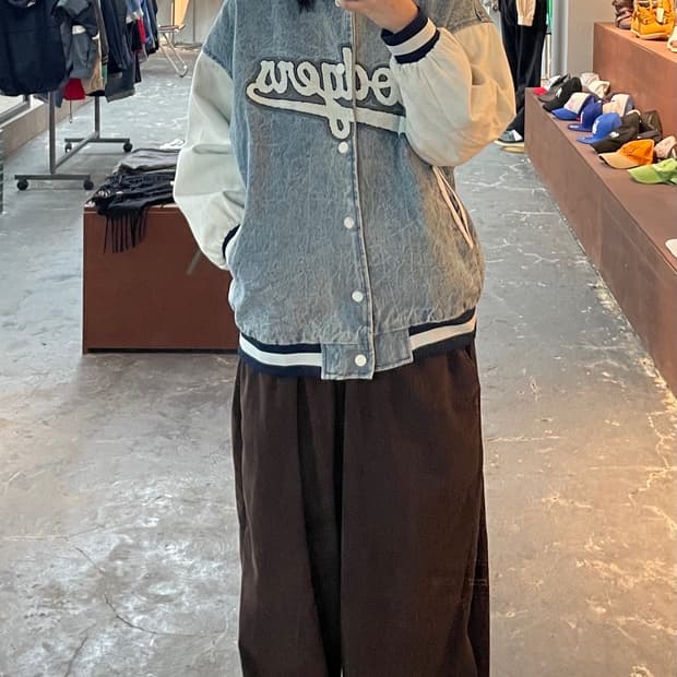 LA다저스 데님 바시티 자켓 H994