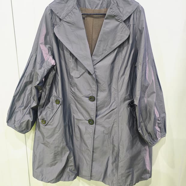 회색 하프 코트 일본 빈티지