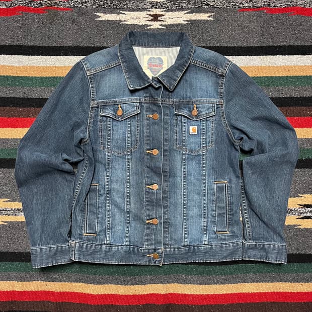 Carhartt heart button detroit denim jack
