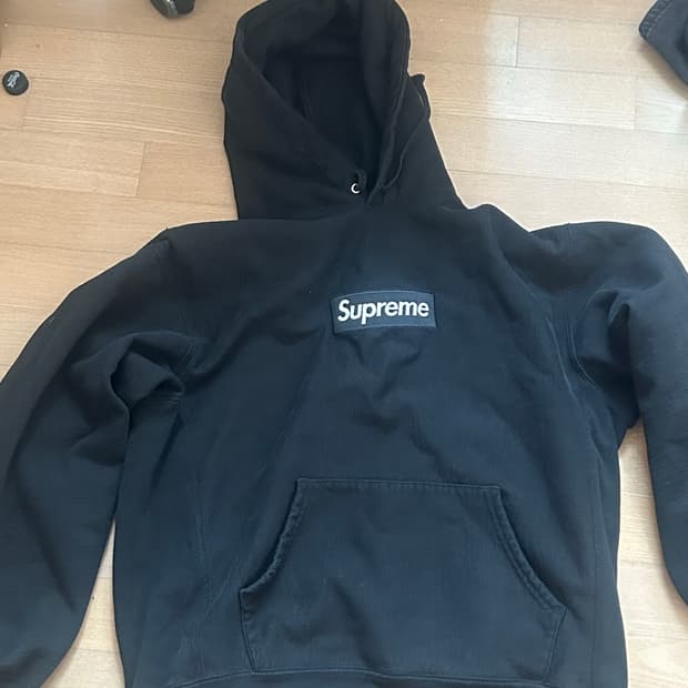 슈프림 23fw 박스로고 후드 블랙 m