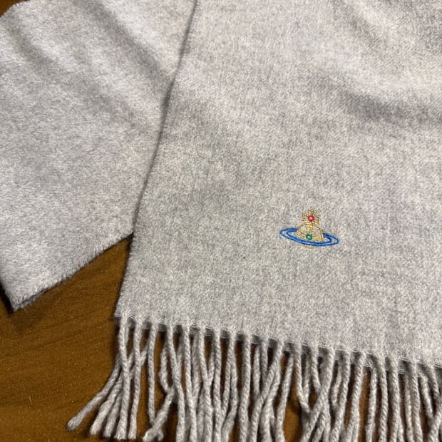 비비안웨스트우드 Vivienne Westwood 오브 자수 울 머플러