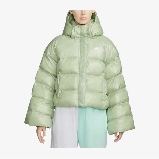 나이키 써마핏 여성 후드 숏패딩 민트 