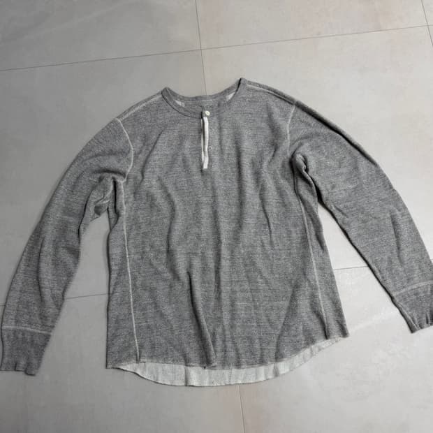 피그벨 헨리넥 긴팔 티셔츠 그레이 3사이즈