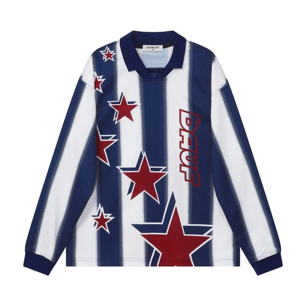 바우프 스타 유니폼 풋볼 져지 긴팔 티셔츠 네이비 L