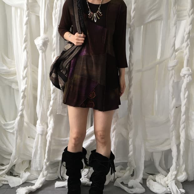 Ethnic mood patch work sleeve