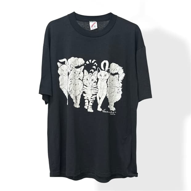90s 저지스 고양이 그래픽 빈티지 티셔츠