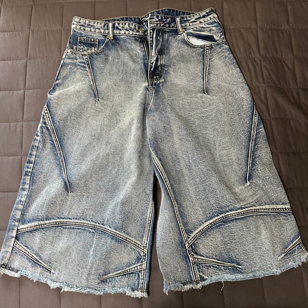 DNSR 멀티 다트 버뮤다 데님 팬츠 XL