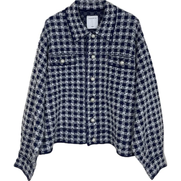 [3] 산드로 자카드 트위드 크롭 자켓