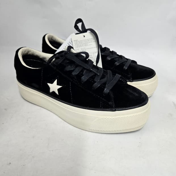 새신발)컨버스 원스타 블랙 벨벳 플랫폼 230