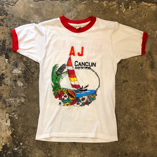 70s~90s Ringer T-shirt-M