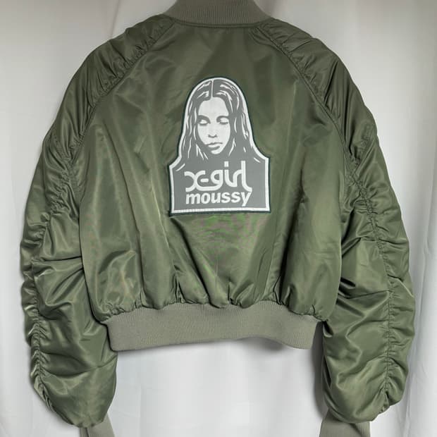 X-girl X MOUSSY 엑스걸 리버시블 항공점퍼 ma-1 올리브카키