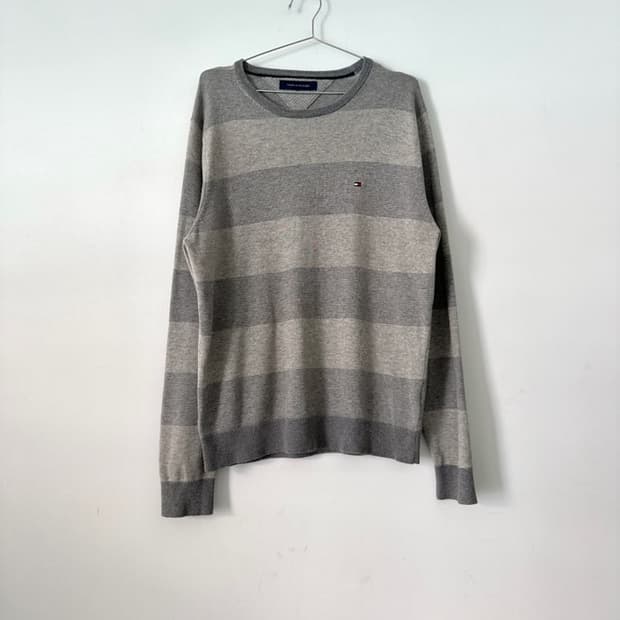 TOMMY HILFIGER stripe knit / grey