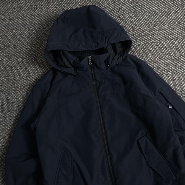 노스페이스 퀄팅 유틸리티 후드 점퍼 네이비y 3818