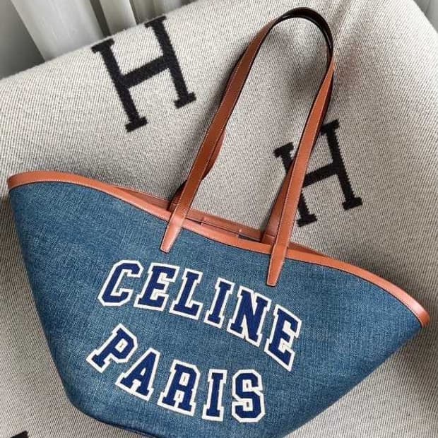 Celine 데님 빅 백