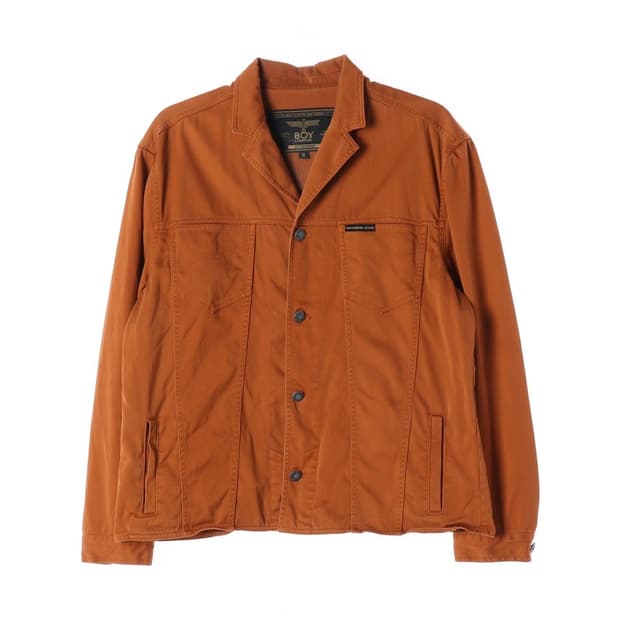 보이런던 오렌지 브라운 코튼 셔츠 자켓 XL