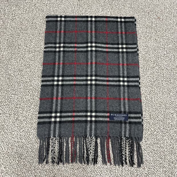 [택포,캐시미어100] 버버리 노바체크 머플러 목도리 [A]