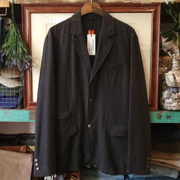 휴고보스 웨스턴 자켓 메탈 버튼 스트라이프 블레이져 자켓 50