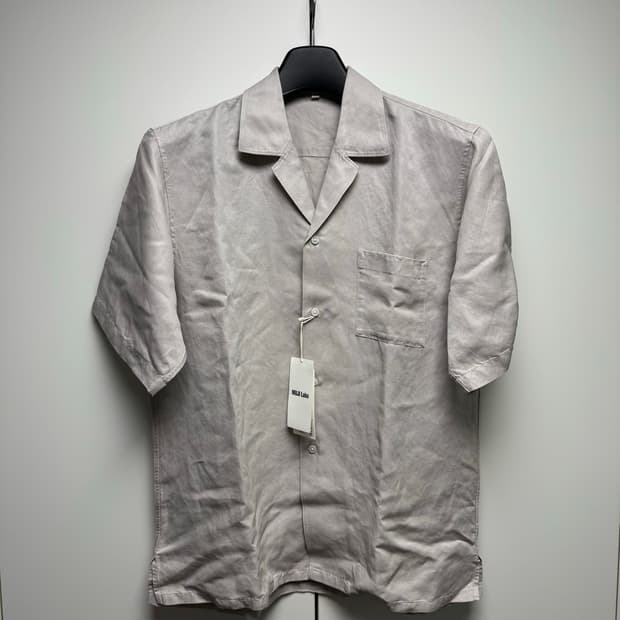 무인양품 라보 실크 오픈카라 셔츠 