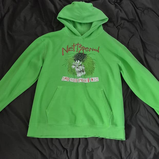 nettspend bafk slime green hoodie