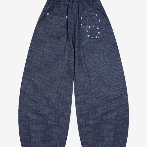 엑스톤즈 아이시 린넨 벌룬팬츠 인디고 M 판매합니다