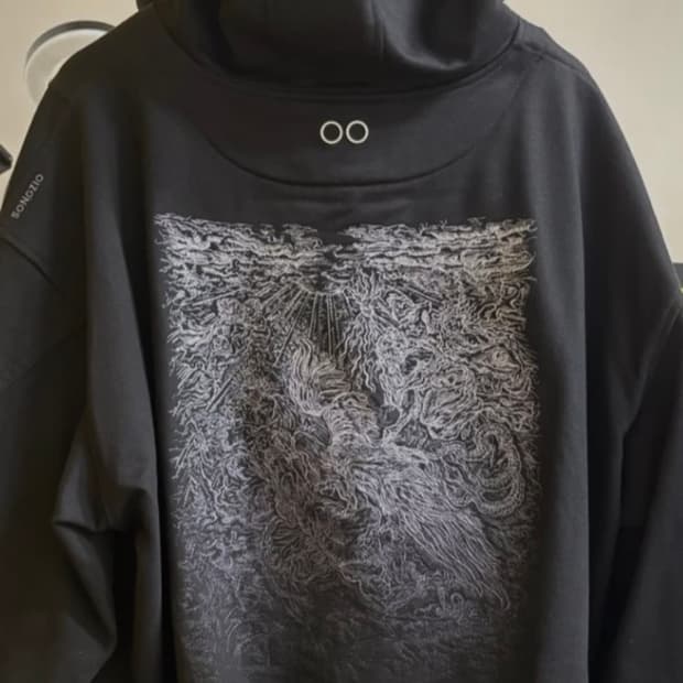 송지오 엠브로이드 후드집업