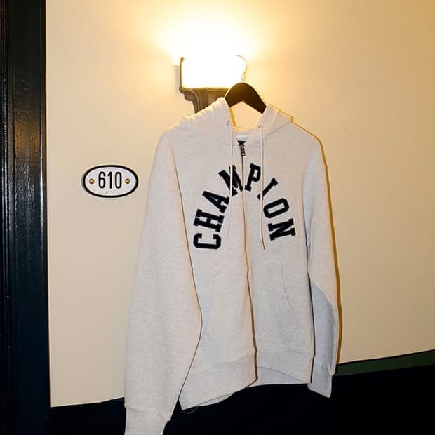 남녀공용 챔피온 아치 로고 루즈핏 후드집업 (새상품)